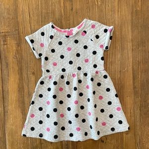 Gymboree girls quilted grey dress